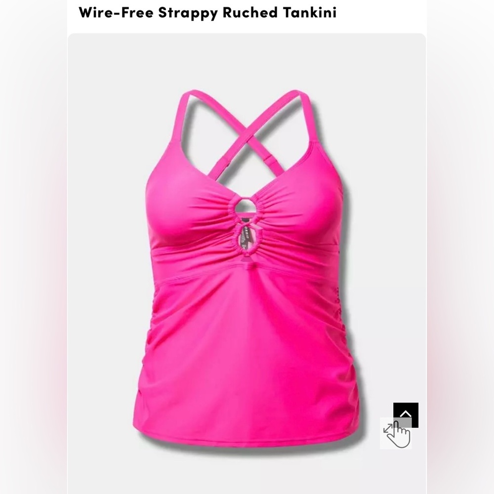 Torrid Pink Tankini with Strappy Details NWT